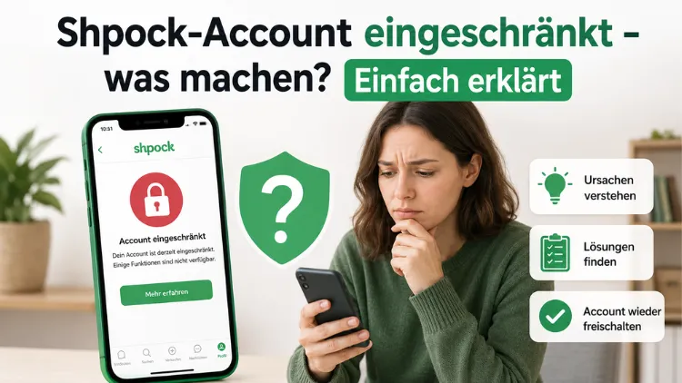 Shpock-Account eingeschränkt – was machen? Einfach erklärt