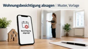 Wohnungsbesichtigung absagen | Muster, Vorlage