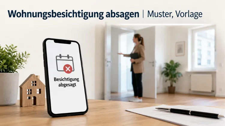 Wohnungsbesichtigung absagen | Muster, Vorlage