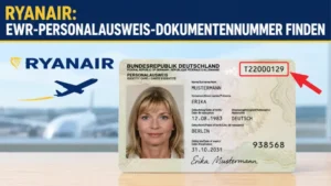 Ryanair: EWR-Personalausweis-Dokumentennummer finden