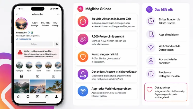 Instagram: Abonnieren (Folgen) geht nicht – woran liegt es?