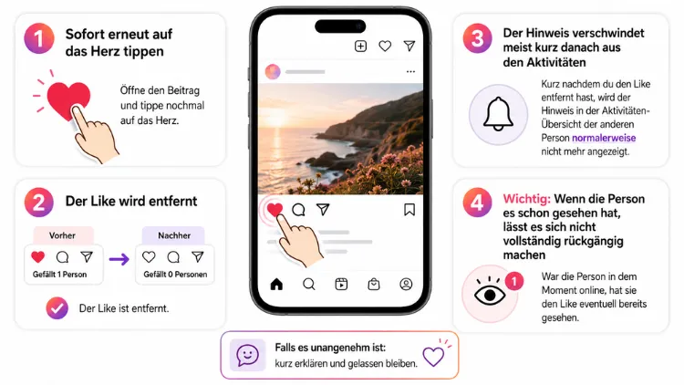Instagram: Bild aus Versehen gelikt – was tun?
