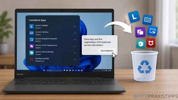 Lenovo vorinstallierte Programme entfernen – so geht’s