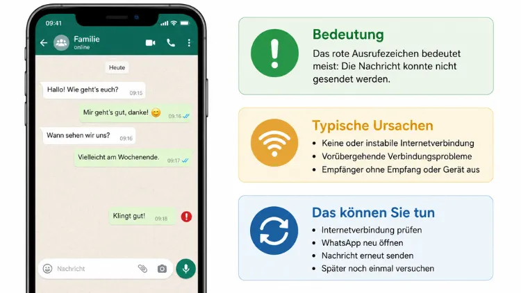 WhatsApp: Rotes Ausrufezeichen – was ist die Bedeutung?