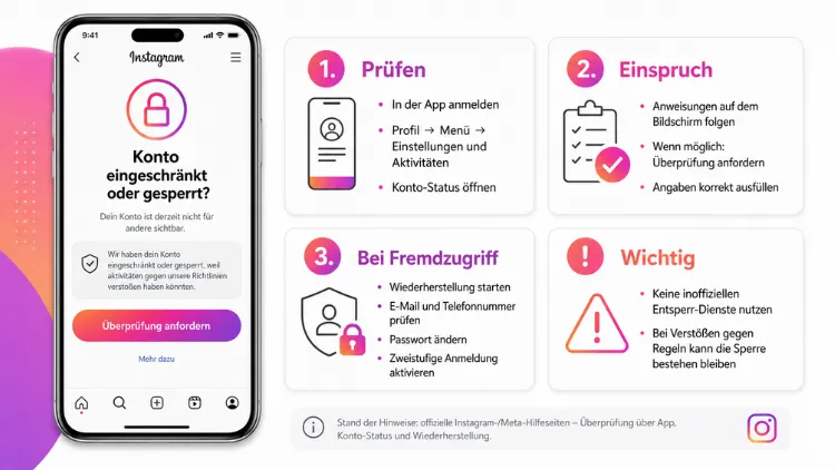 Instagram-Kontosperre aufheben: So geht es einfach