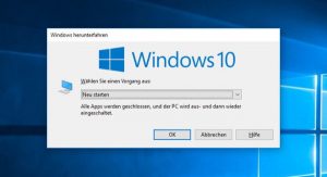 Windows Startmenü mithilfe eines Neustarts reparieren