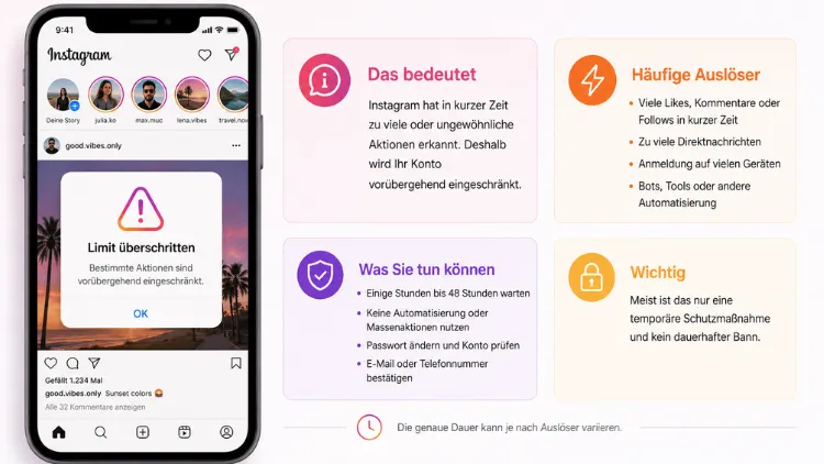 Instagram: Limit überschritten – was heißt das?