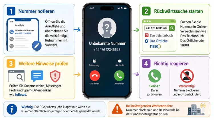 Telefonnummer Rückwärtssuche: So den Anrufer herausfinden