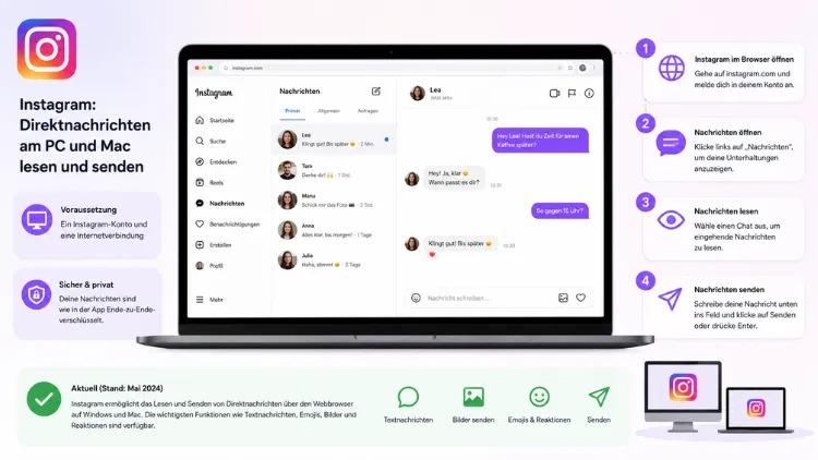 Instagram: Direktnachrichten am PC und Mac lesen und senden