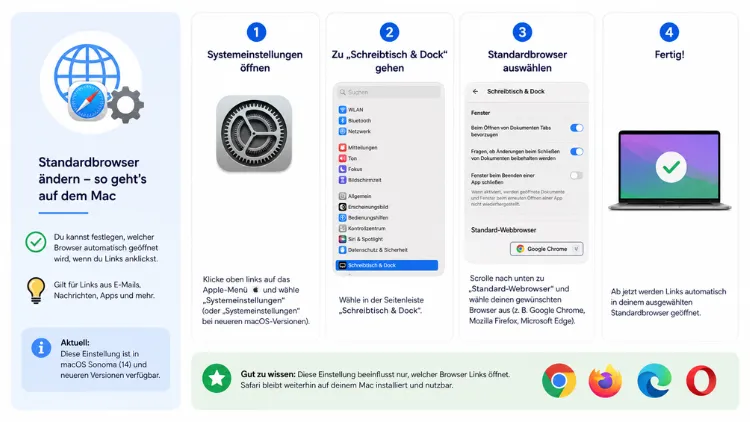 Mac: Standardbrowser ändern – so geht’s einfach