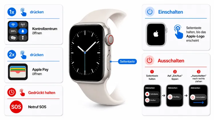 Apple Watch: Seitentaste richtig verwenden – so geht’s