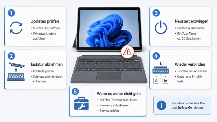 Microsoft Surface-Tastatur funktioniert nicht – Lösung!