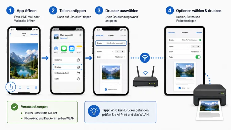 Mit iPhone und iPad drucken: So geht es einfach und schnell