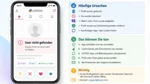 Lovoo-Meldung „User nicht gefunden“ – Ursachen & Lösungen