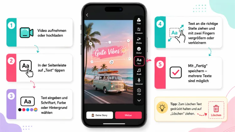 Text zu TikTok-Videos hinzufügen – so geht’s