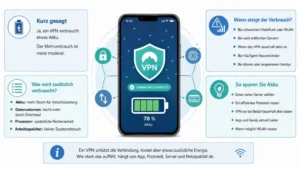 Verbrauchen VPNs den Akku des Handys: Was wird verbraucht?