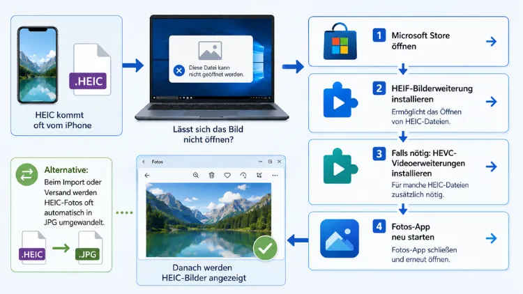Windows 10: HEIC-Bilder öffnen – so geht es einfach