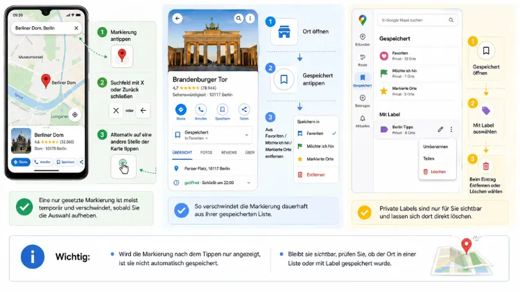 Google Maps: Gesetzte Markierung löschen – so geht’s