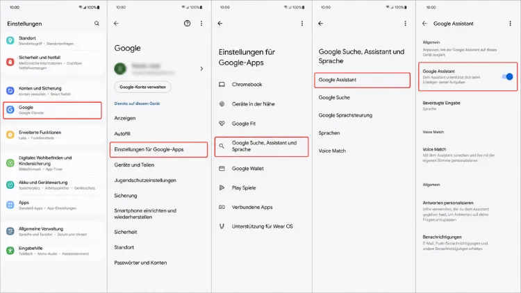 Google Assistant auf Android aktivieren