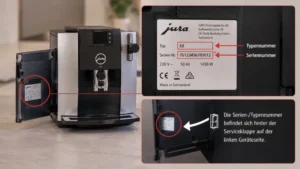 Jura-Seriennummer/Typennummer finden – so geht’s