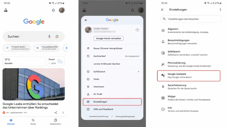 Nur „Hey Google" abschalten, Assistant aber behalten