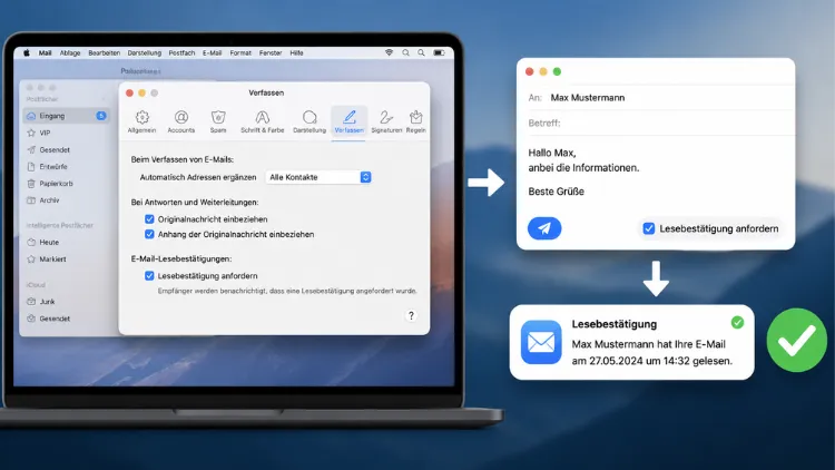 Mac OS Mail: E-Mail-Lesebestätigung aktivieren – so geht’s