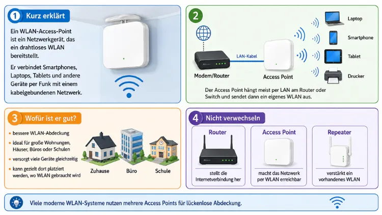 WLAN-Access-Point – was ist das? Einfach erklärt