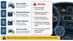 Fehlerspeicher löschen ohne Diagnosegerät – so geht’s