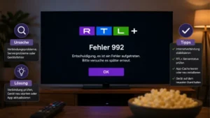 RTL+ Fehler 992: Ursache, Lösung und Tipps