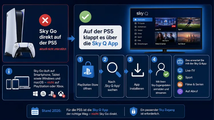 Sky Go auf der PS5 nutzen – so klappt’s