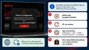 Netflix-Fehlercode U7363-1260-8004B823 – Lösung