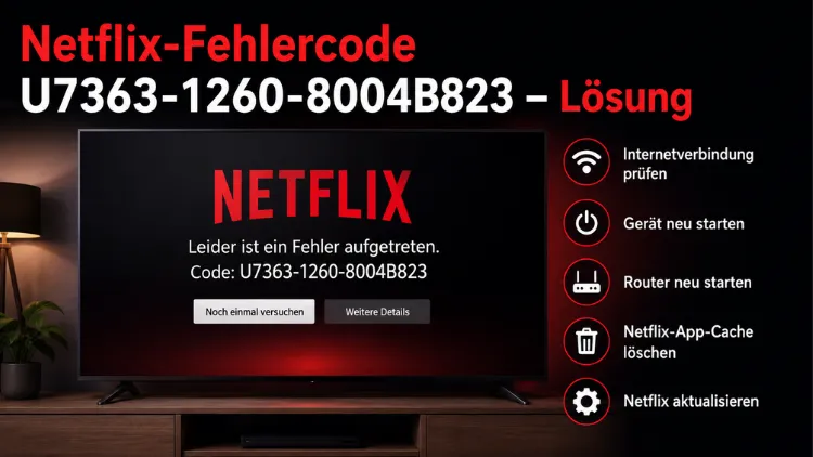 Netflix-Fehlercode U7363-1260-8004B823 – Lösung