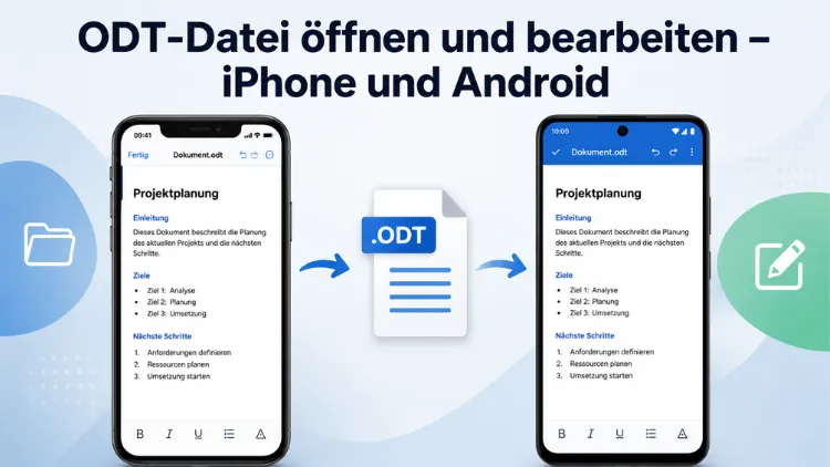 ODT-Datei öffnen und bearbeiten – iPhone und Android
