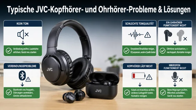 Typische JVC-Kopfhörer- und Ohrhörer-Probleme & Lösungen