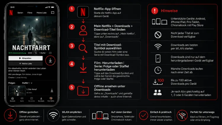 Videos von Netflix herunterladen – so klappt’s