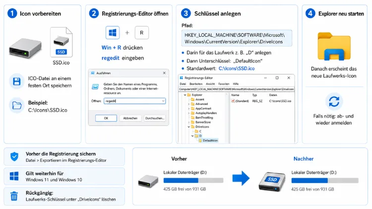 Windows-Festplatten-Icons ändern – so geht’s