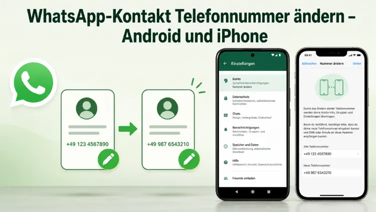 WhatsApp-Kontakt Telefonnummer ändern – Android und iPhone