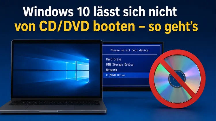 Windows 10 lässt sich nicht von CD/DVD booten – so geht’s