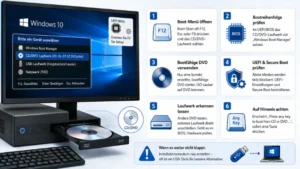 Windows 10 lässt sich nicht von CD/DVD booten – was tun?