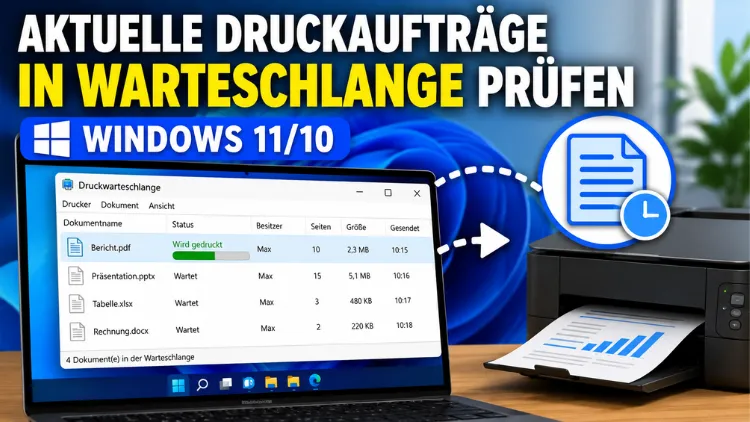 Aktuelle Druckaufträge in Warteschlange prüfen Windows 11/10
