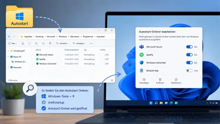 Autostart-Ordner finden und bearbeiten in Windows 11/10