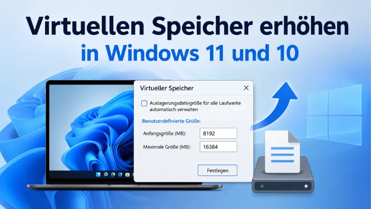 Virtuellen Speicher erhöhen in Windows 11 und 10