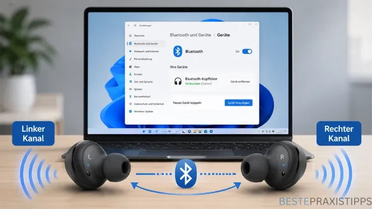 Erneutes Koppeln von Bluetooth-Kopfhörern für Stereo-Klang in Windows 11/10